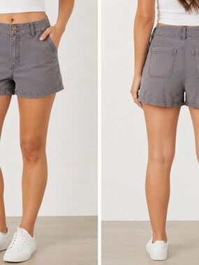 a new day Washed Gray High-Rise Casual Shorts